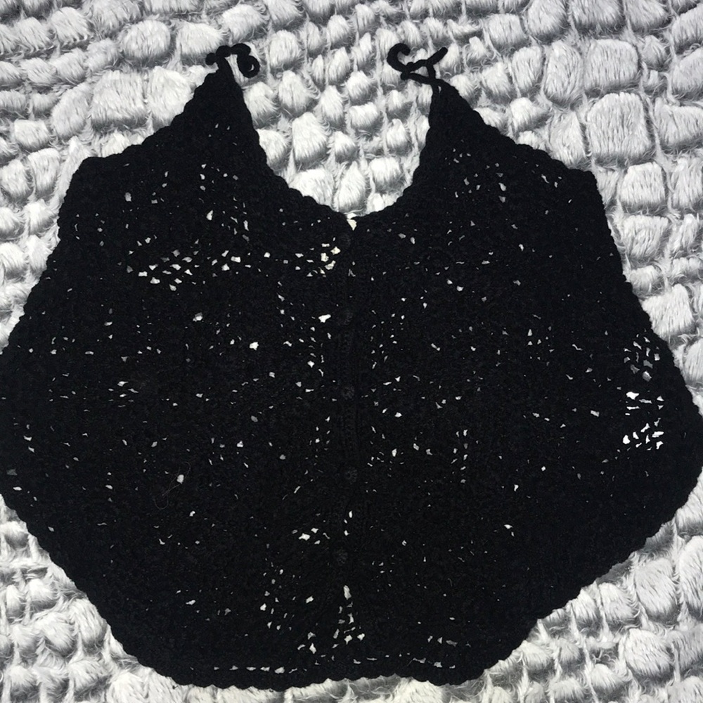 Black Cable-knit Tank top